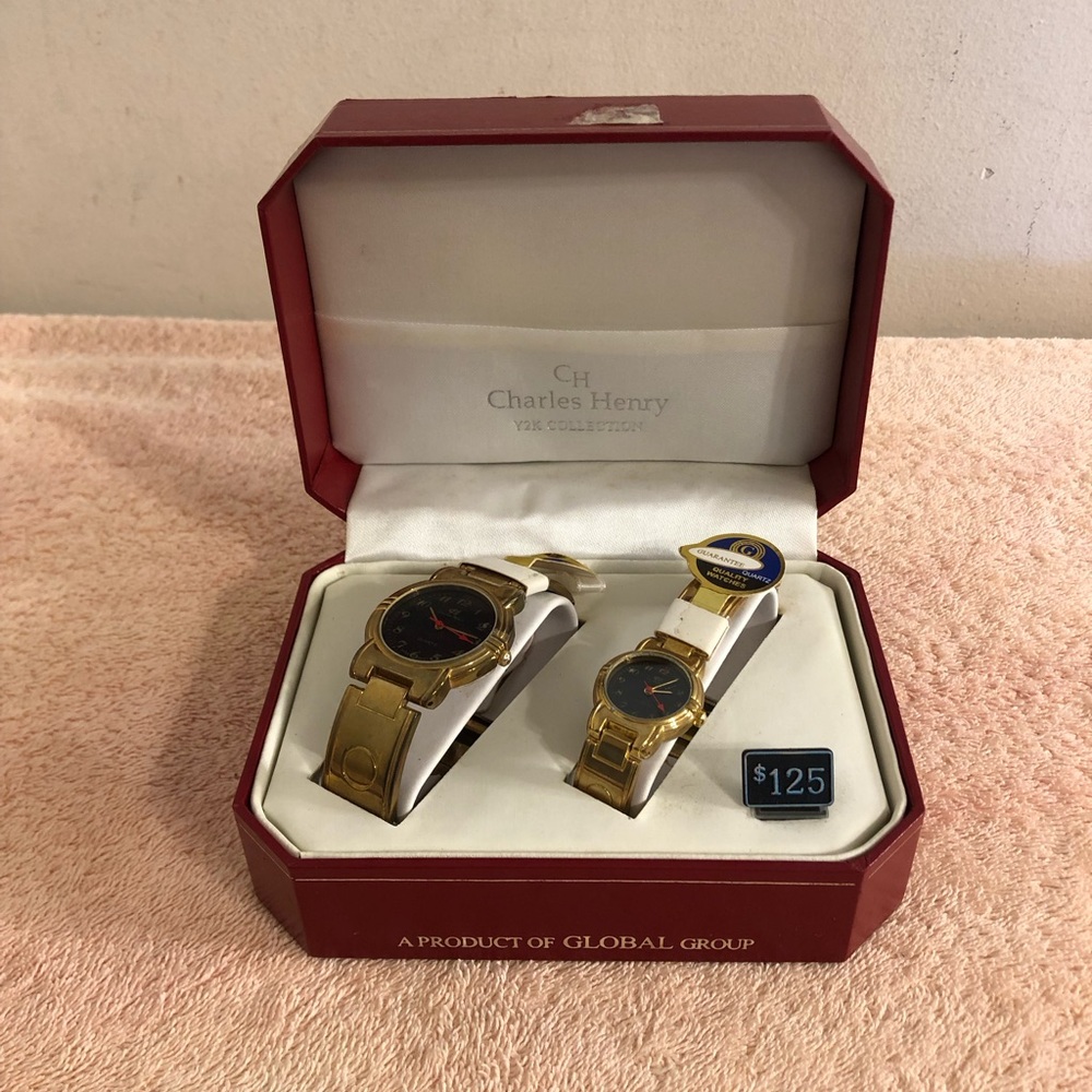Vintage Charles Henry Y2K Collection Men & Women Guarantee Quartz Watches NOS